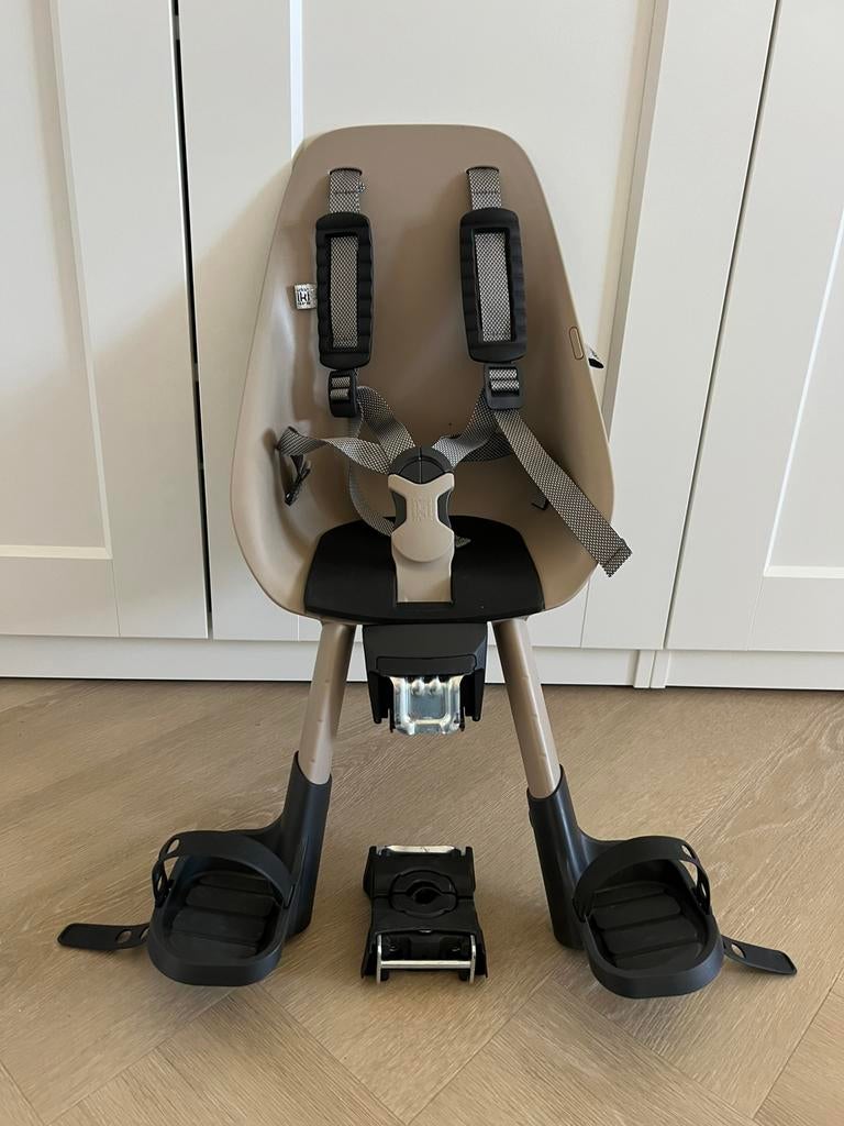 Urban iki beige fietsstoeltje voor voorop, Ophalen, Zo goed als nieuw