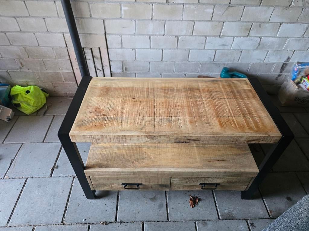 Tv kastje mangohout, Ophalen, Zo goed als nieuw, 50 tot 100 cm, Minder dan 50 cm
