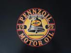 Emaille reclame PENNZOIL 1959  reclamebord USA, Verzamelen, Ophalen of Verzenden, Gebruikt, Reclamebord