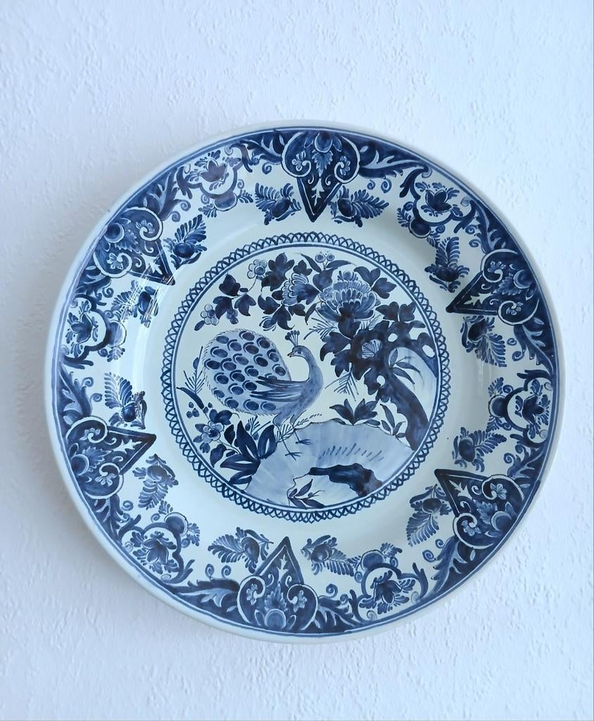 Oud Delft, wandbord - handbeschilderd Delfts Blauw, Antiek en Kunst, Verzenden