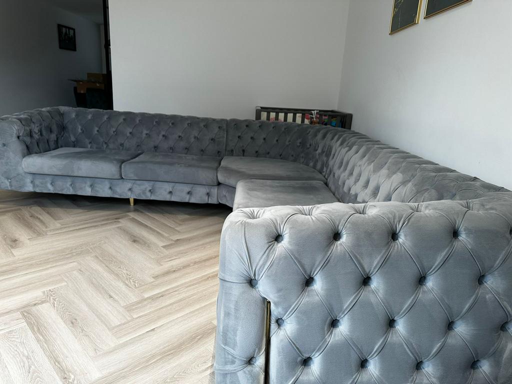 Chesterfield Bank, Huis en Inrichting, Banken | Bankstellen, 100 tot 125 cm, Hoekbank, Ophalen of Verzenden, Zo goed als nieuw