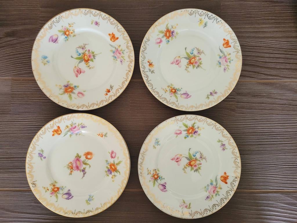 120  jaar 4 oude gebaksborden Rosenthal, Ophalen of Verzenden