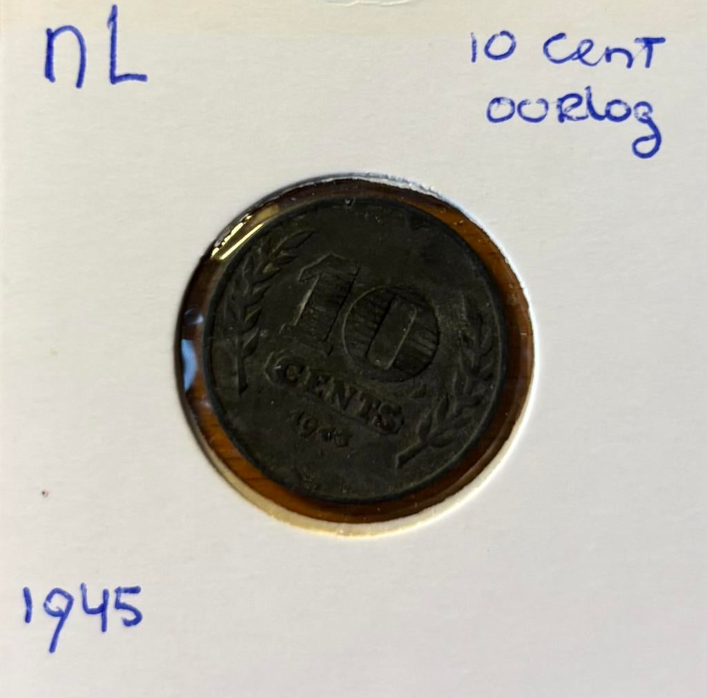 10 cent - 1945, Ophalen of Verzenden, Koningin Wilhelmina, 10 cent, Losse munt