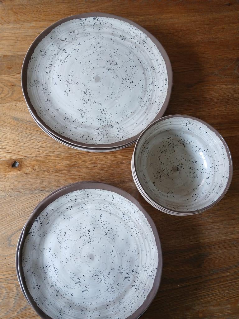 Bo-Camp melamine 12 delig serviesset, Ophalen of Verzenden, Zo goed als nieuw, Glas of Kopje