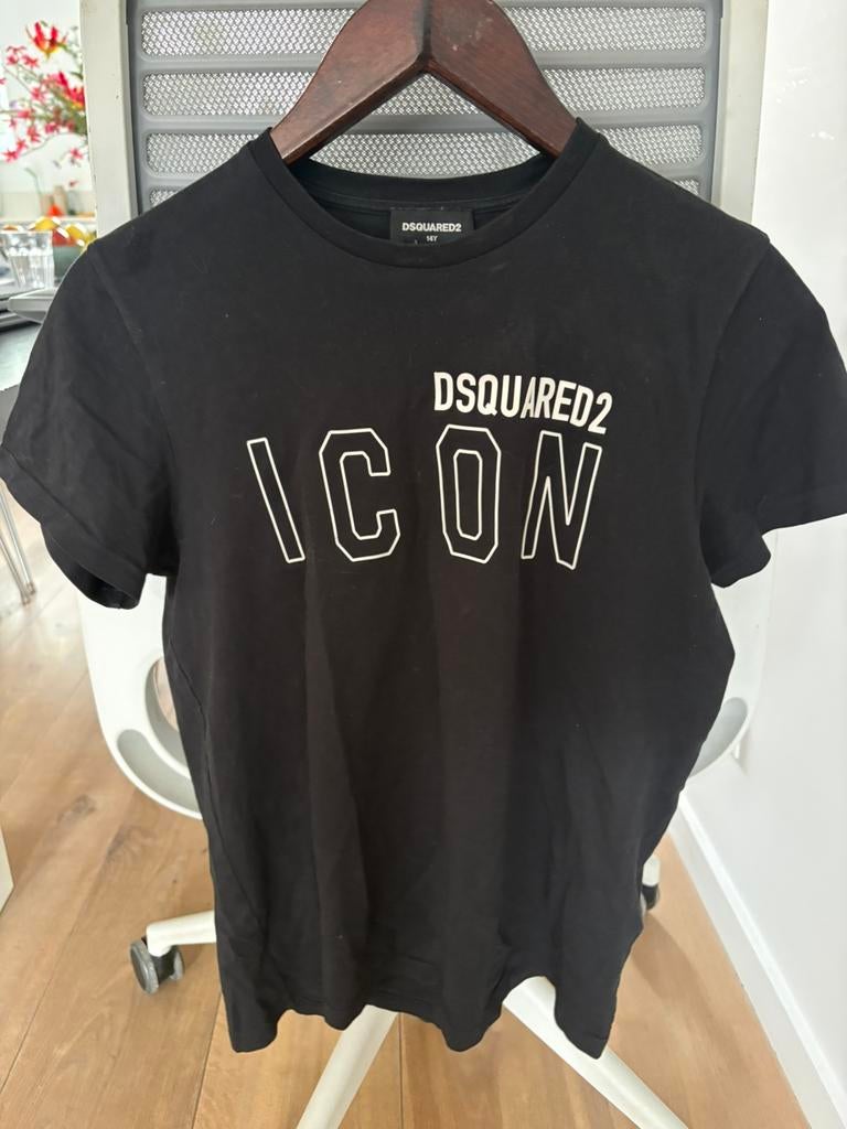 Mooi DSQUARED2 ICON T-shirt mt 14Y, Ophalen of Verzenden, Zo goed als nieuw, Jongen of Meisje, Shirt of Longsleeve