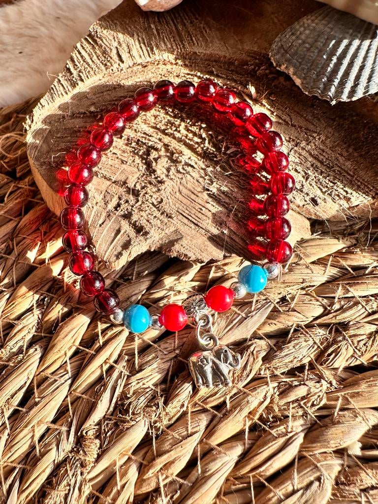 Boho Armband met olifant bedel, Overige materialen, Nieuw, Ophalen of Verzenden, Met bedels of kralen