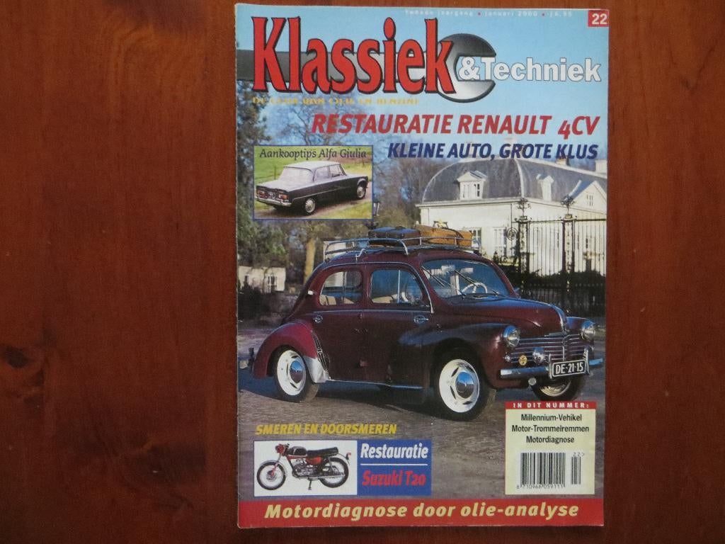 Klassiek & Techniek 22 Renault 4CV, Alfa Romeo Giulia, Ophalen of Verzenden, Nieuw, Alfa Romeo