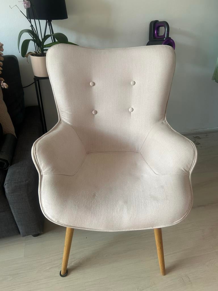 Roze fauteuil van JYSK - Comfortabel en stijlvol, Ophalen, Zo goed als nieuw