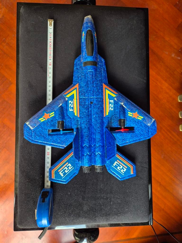 Blauwe F22 RC Vliegtuig, Ophalen of Verzenden