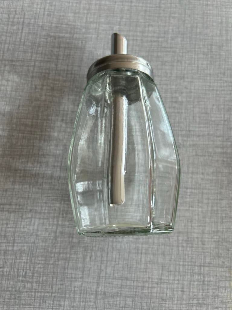 Glazen suikerstrooier, Huis en Inrichting, Keuken | Keukenbenodigdheden, Ophalen of Verzenden, Overige merken, Glas, Overige typen