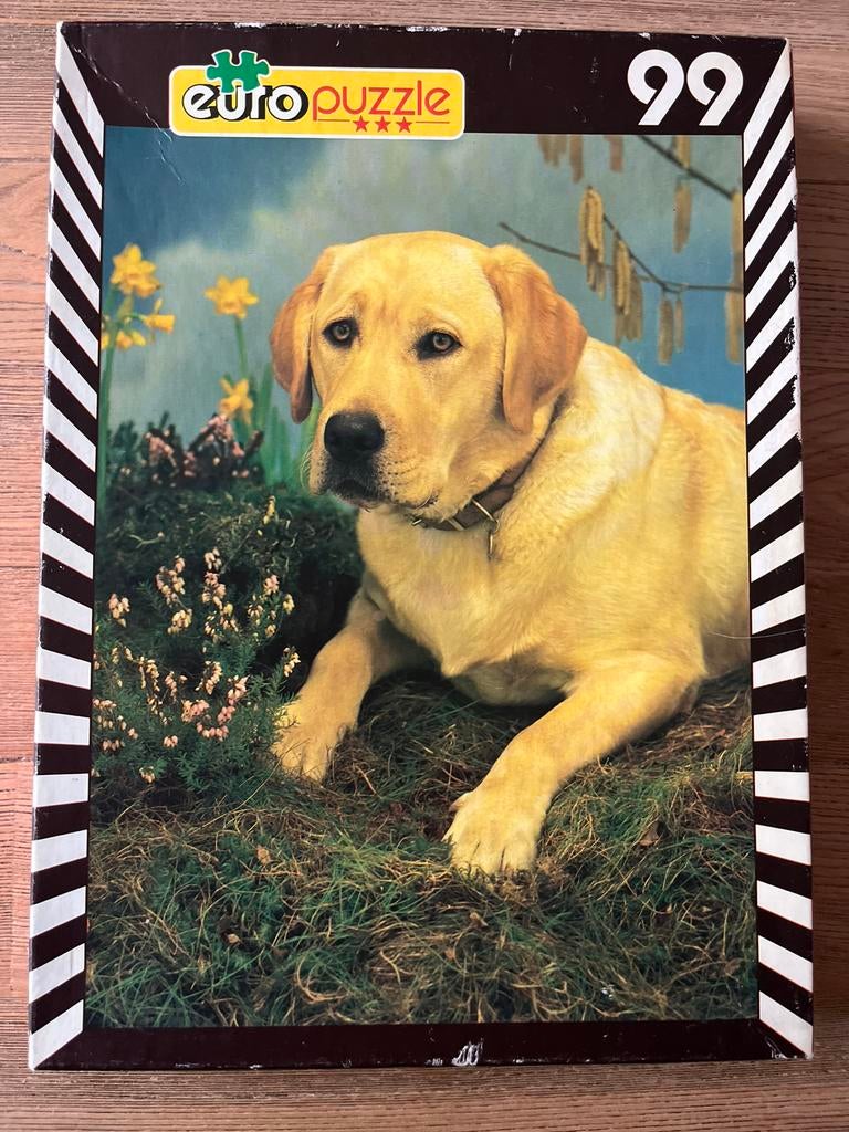 Europuzzle Labrador retriever puzzel 99 stukjes, Ophalen of Verzenden, Minder dan 500 stukjes, Gebruikt, Legpuzzel