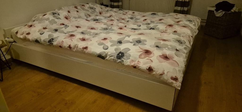 2 persoons bed inclusief opbergruimte onder het bed, Ophalen, Neutraal, Tweepersoons, 180 cm