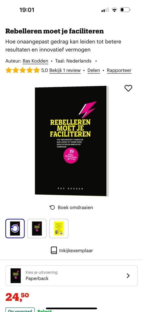 Rebelleren moet je faciliteren, Ophalen of Verzenden, Zo goed als nieuw