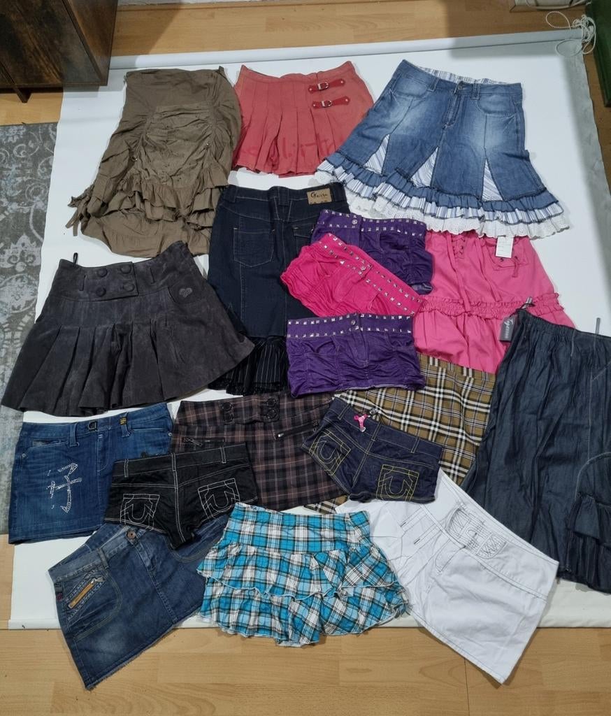 Y2K Vintage Rokjes Bundel - 18 Stuks, Kleding | Dames, Rokken, Ophalen