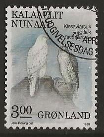 Groenland 73, valk, Verzenden, Denemarken, Gestempeld