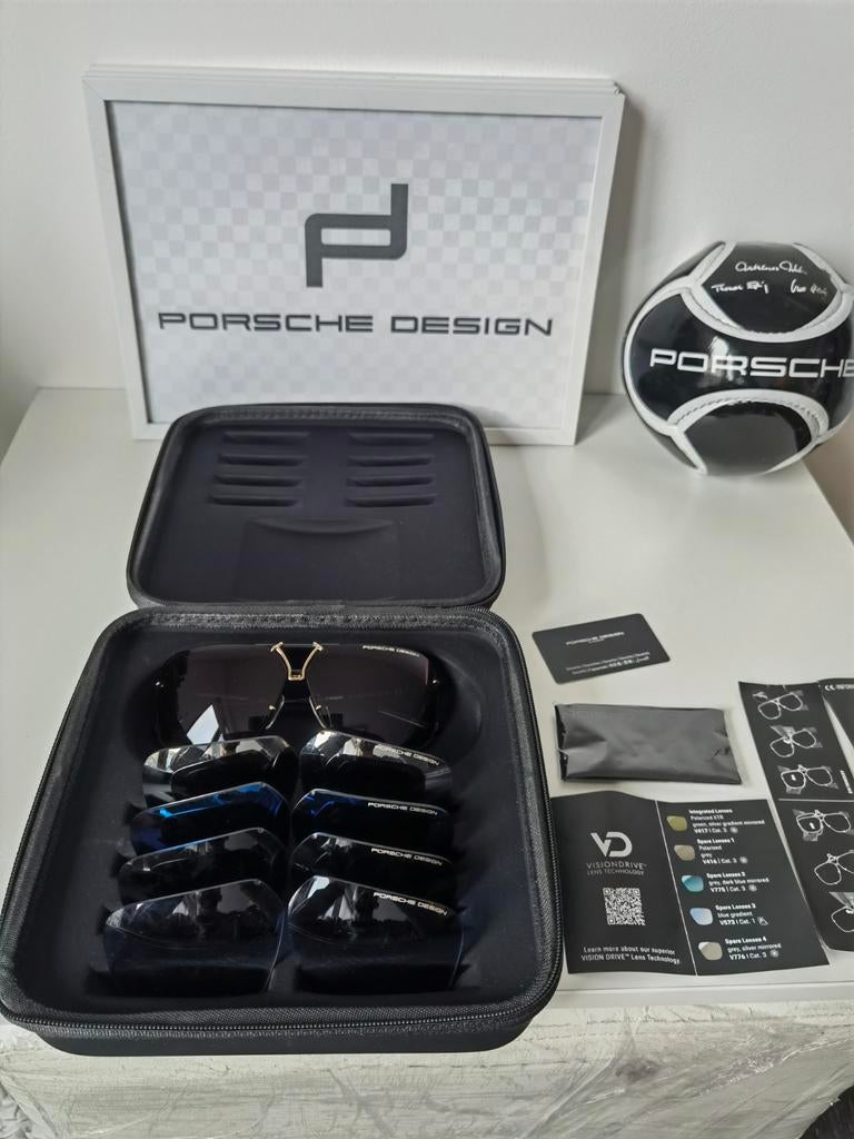 Nieuw origineel porsche design piloten zonnebril met 5 set g, Sieraden, Tassen en Uiterlijk, Zonnebrillen en Brillen | Heren, Nieuw