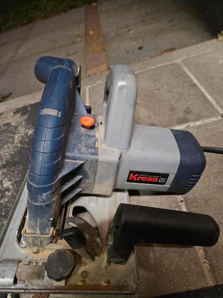 Kress CHKS 6066 Cirkelzaag 1400W – Werkt 100%, Doe-het-zelf en Verbouw, Gereedschap | Zaagmachines, Gebruikt, Cirkelzaag, 600 tot 1200 watt