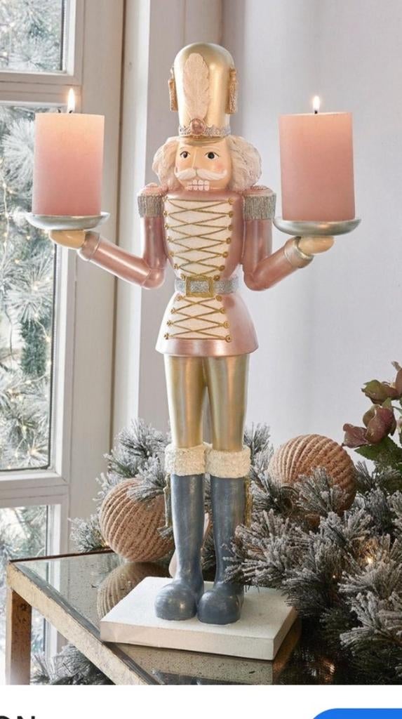 Kandelaar notenkraker 1 meter hoog, Huis en Inrichting, Woonaccessoires | Kandelaars en Kaarsen, Ophalen