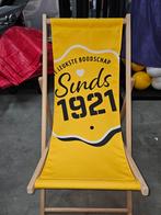 Gele strandstoel met 'De Leukste Boodschap Sinds 1921', Ophalen, Strand, Reclame, Zomer, Overige kleuren, Nieuw