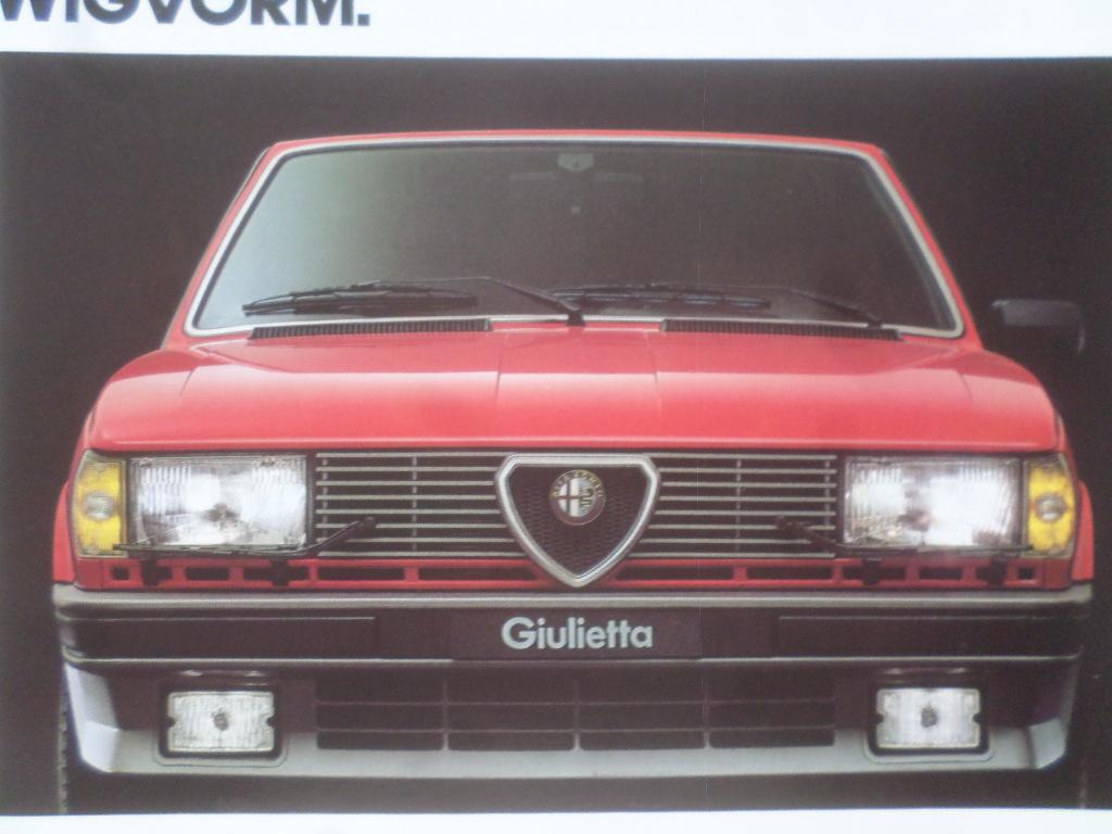 Alfa Romeo Giulietta 1984 Brochure, Ophalen of Verzenden, Zo goed als nieuw, Alfa Romeo