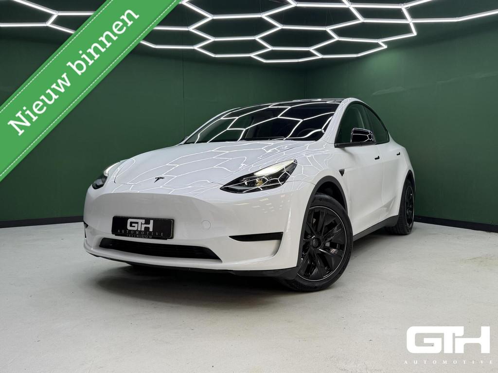 Tesla Model Y Long Range RWD 75 kWh Autopilot | Leder | 2024, Auto's, Tesla, Automaat, Achterwielaandrijving, Zwart, 600 km