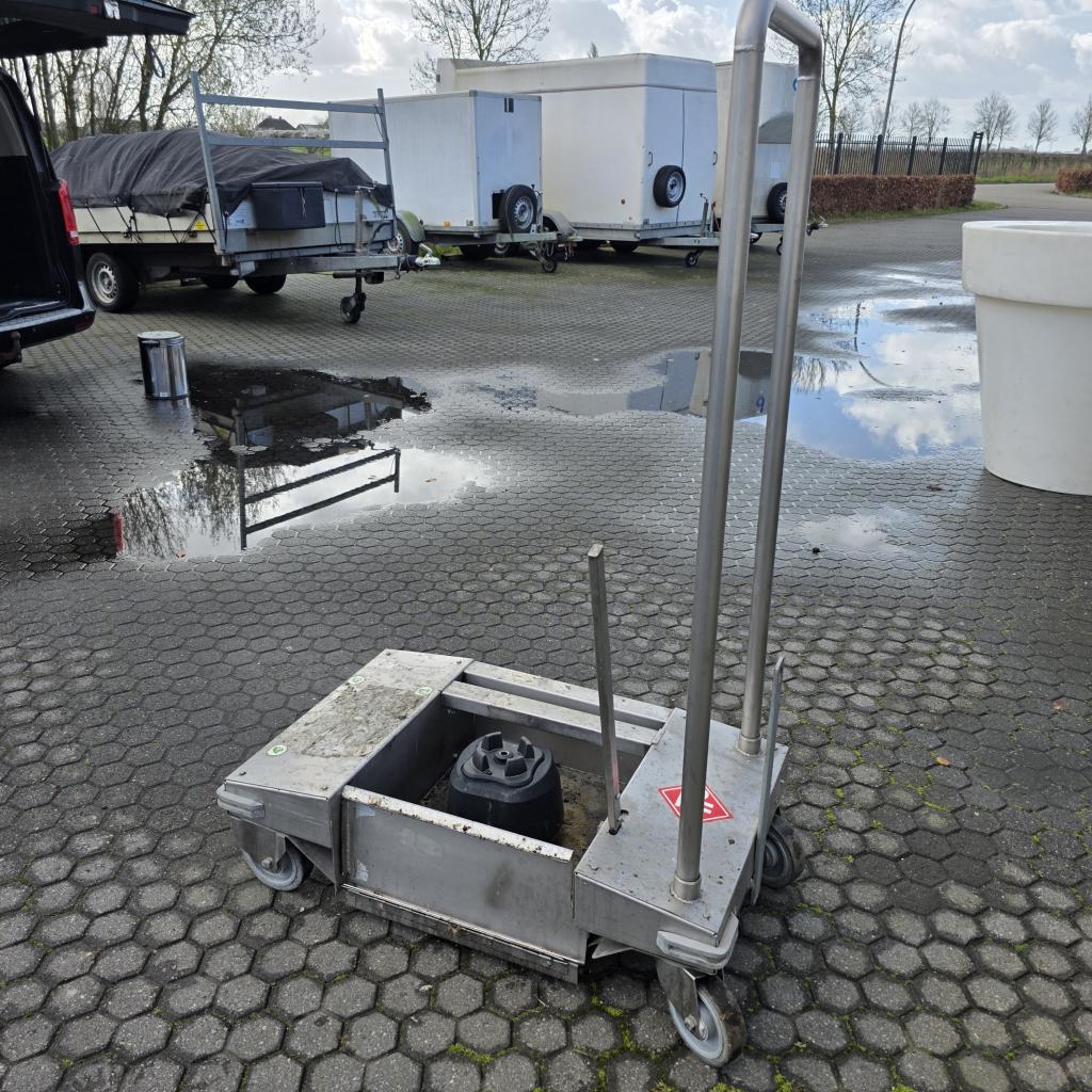 RVS TRANSPORTWAGEN MET 160 MM ZWENKWIELEN, Niet ingevuld, Gebruikt, Niet ingevuld, Niet ingevuld