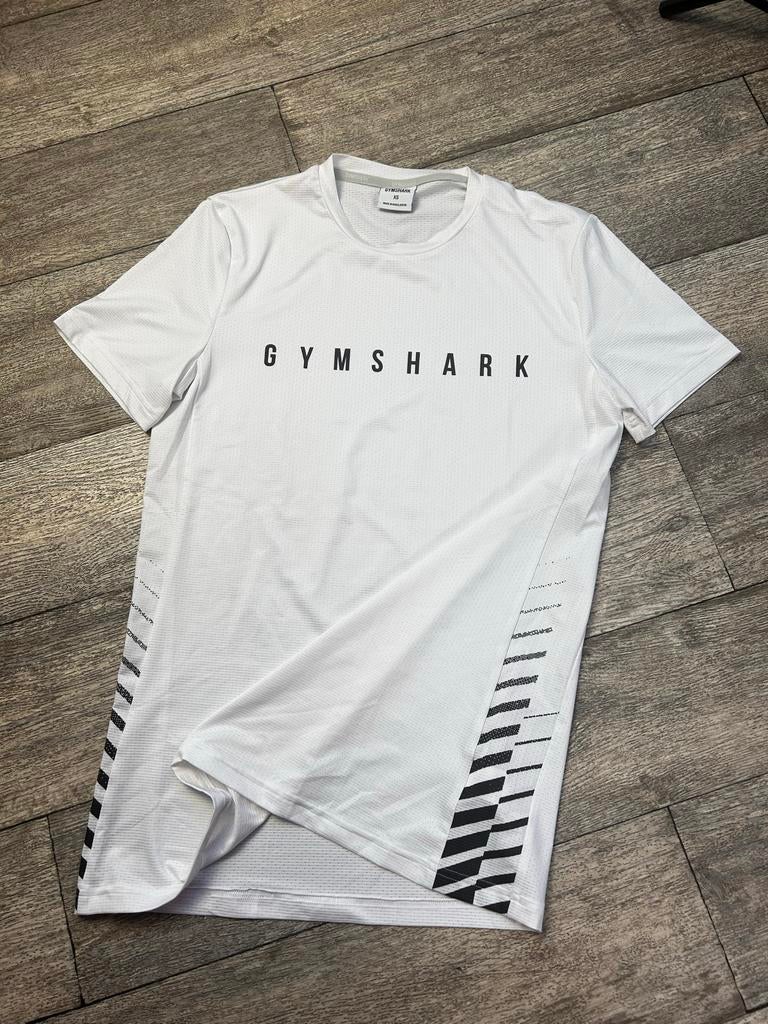 Gymshark T-shirt Wit - Maat XS, Kleding | Heren, Fitness, Wit, Ophalen of Verzenden, Zo goed als nieuw