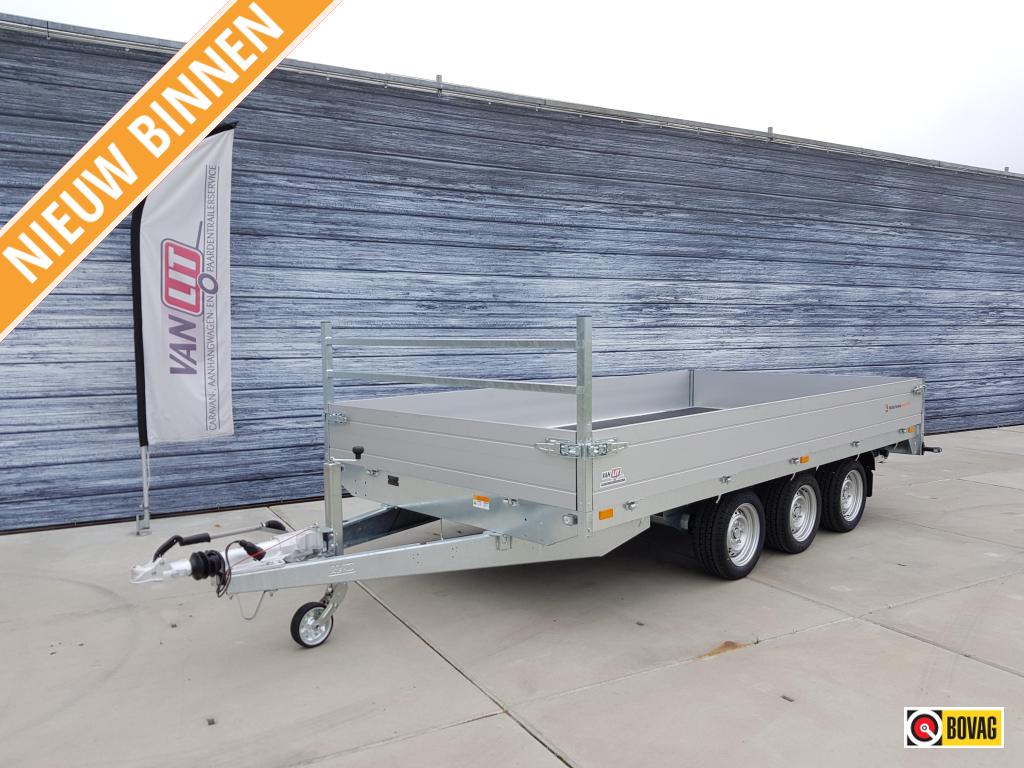 Saris ,PL406x204,3500kg,Plateauwagen 3asser 3x1500kg, Auto diversen, Aanhangers en Bagagewagens, Nieuw