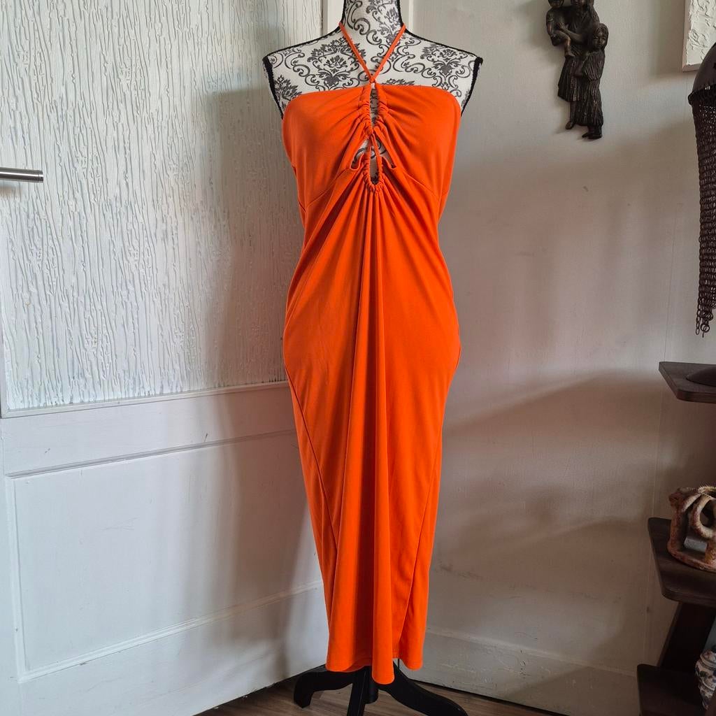 Prachtige Oranje Gina Tricot 'Sahara' Jurk - Maat XL, Gina Tricot, Maat 46/48 (XL) of groter, Oranje, Ophalen of Verzenden