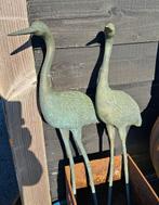 Bronzen kraanvogels zonder pootjes 87cm hoog zijn echt brons, Ophalen