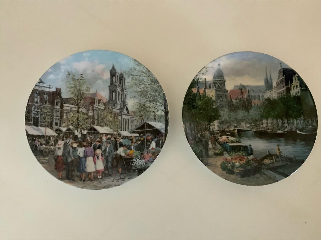 2 Wandborden Royal Mosa Amsterdam, Ophalen of Verzenden