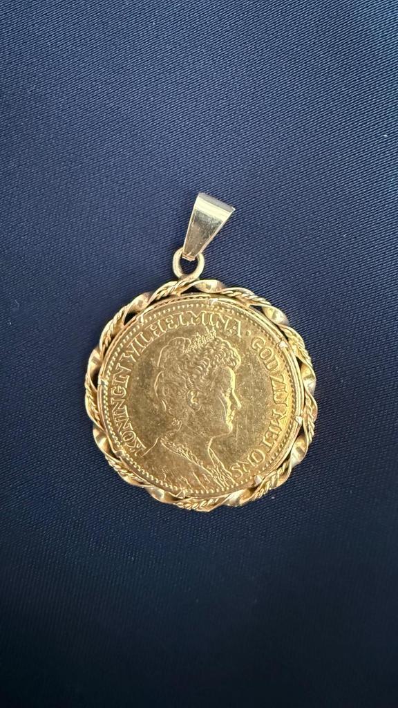 Gouden tientje aan hanger uit 1911, Ophalen, Gebruikt, 17 tot 18, Dame of Heer