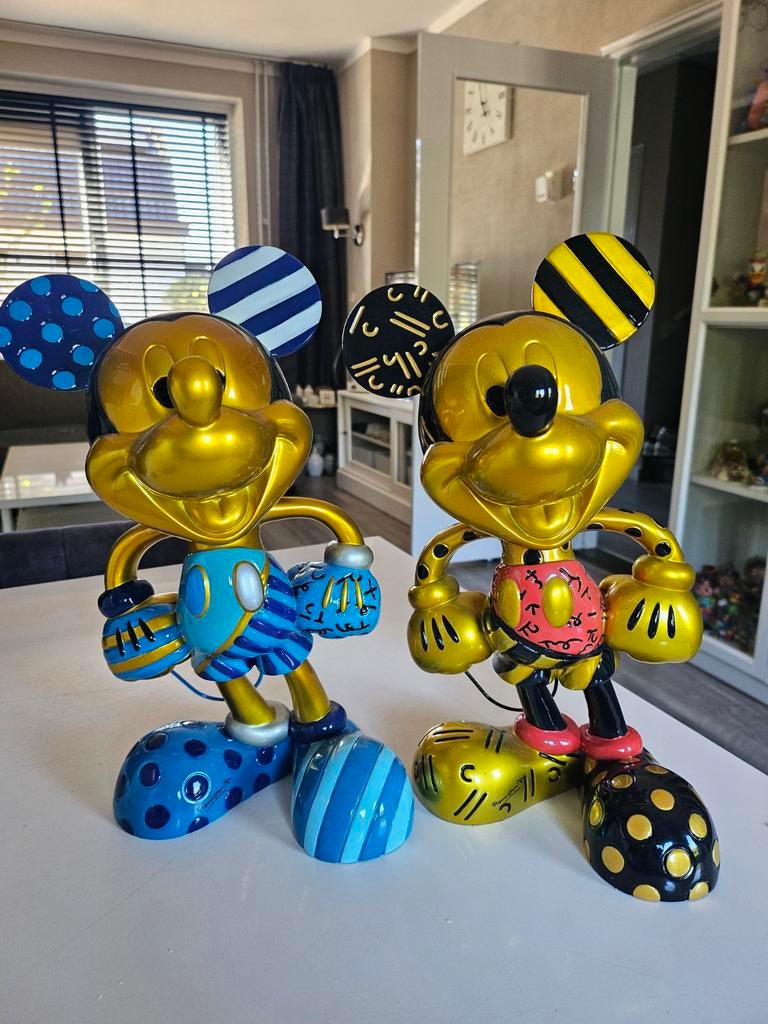 Disney Britto Mickey Mouse Gold Black en Blue Gold, Verzamelen, Disney, Ophalen of Verzenden, Mickey Mouse, Zo goed als nieuw
