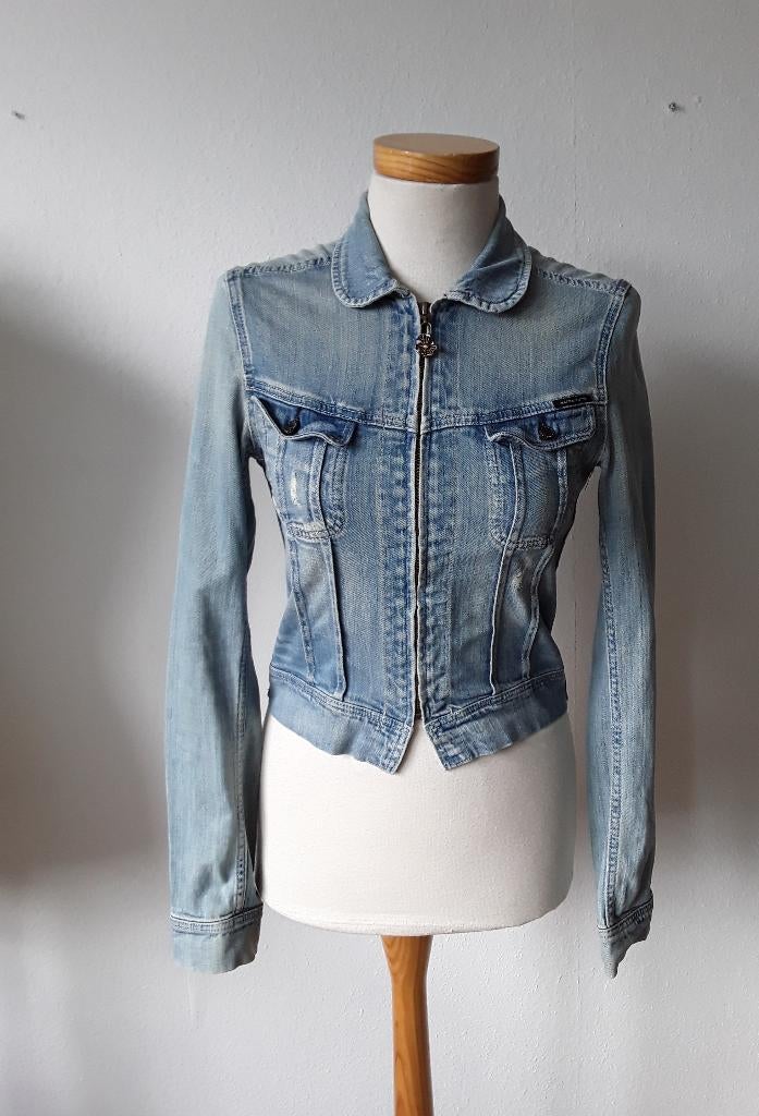 Jeansjack Maison Scotch mt 1 (34), Blauw, Zo goed als nieuw, Jasje, Maat 34 (XS) of kleiner