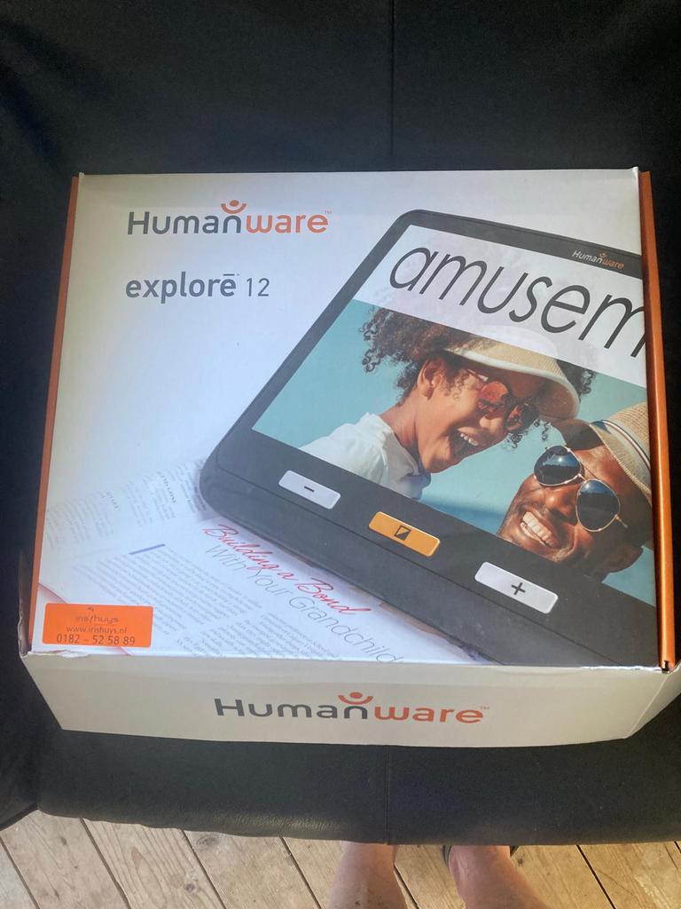 HumanWare Explorē 12 - Complete Set incl. Standaard en Tas, Ophalen of Verzenden, Zo goed als nieuw