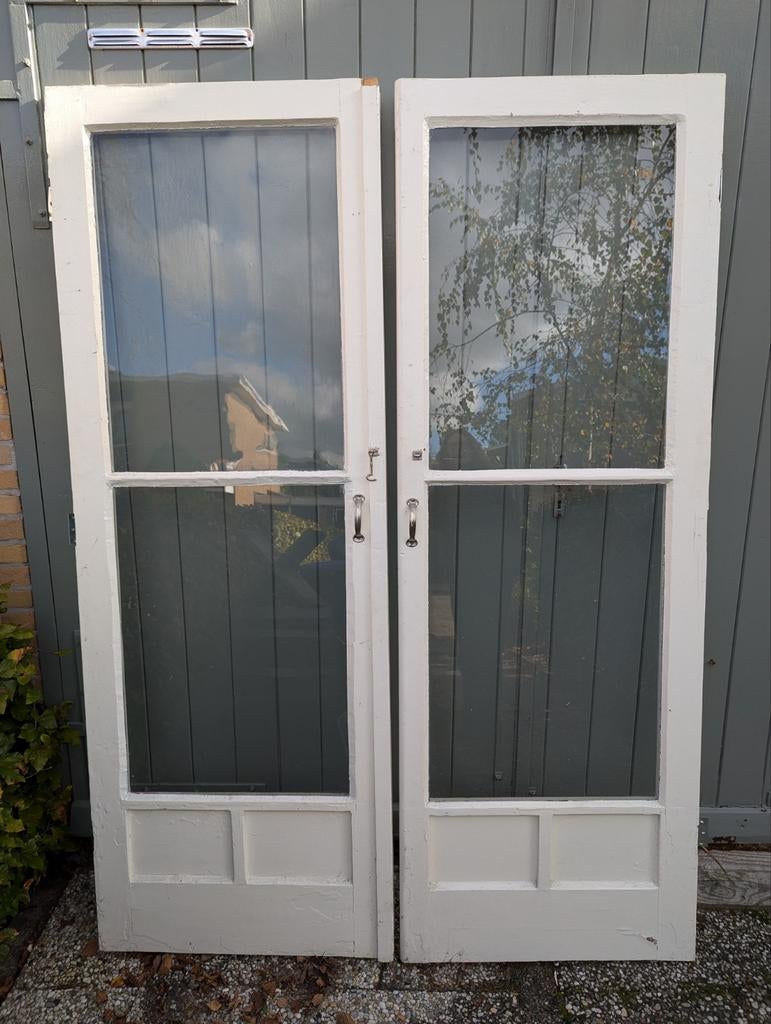 Binnendeuren met glas - 73 x 207 cm, Ophalen, Gebruikt, Minder dan 80 cm, Binnendeur