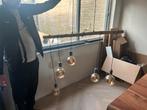 Unieke houten hanglamp met 4 lampen, Ophalen of Verzenden, Zo goed als nieuw, Hout, 75 cm of meer