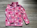 Meisjes zomerjas fleece jas vest roze hartjes 128, Kinderen en Baby's, Kinderkleding | Maat 128, Ophalen of Verzenden, Zo goed als nieuw