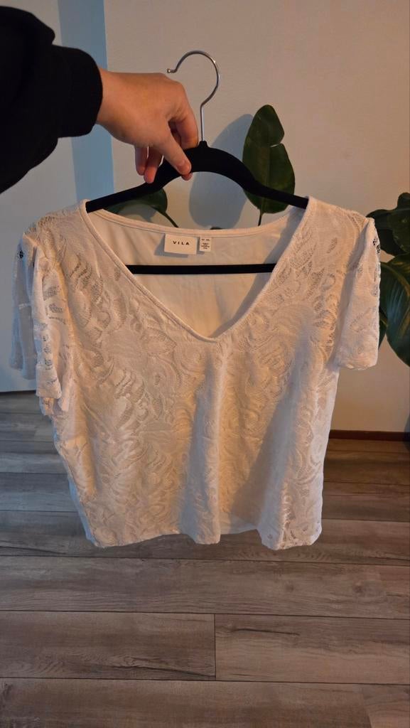 Nieuw Vila T-shirt met kant dubbellaags, maat XXL, Kleding | Dames, T-shirts, Wit, Vila, Maat 46/48 (XL) of groter, Nieuw