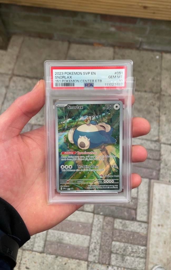 Snorlax #051 pokemon center PSA 10, Ophalen of Verzenden, Nieuw, Losse kaart, Foil