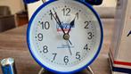 Wekker - Blauw,, Ophalen of Verzenden, Zo goed als nieuw, Analoog, Wekker of Tafelklok