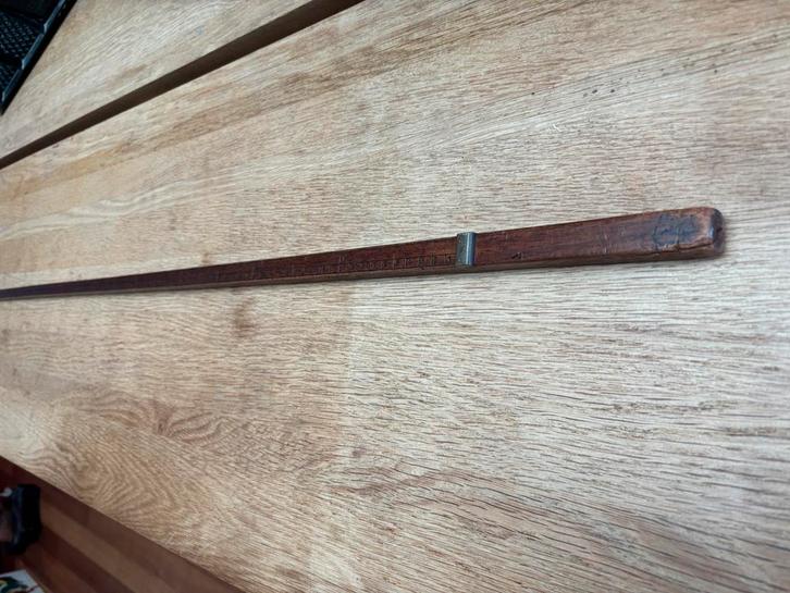 Vintage antieke houten meetlat van 1 meter, Antiek en Kunst, Antiek | Gereedschap en Instrumenten, Ophalen of Verzenden