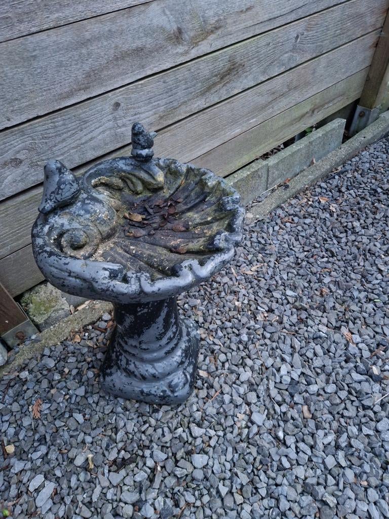 Betonnen vogel drinkbak, Ophalen of Verzenden, Gebruikt