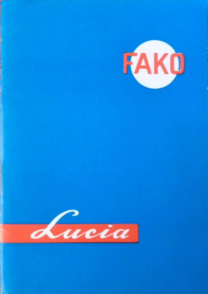 Onderdelenboek/ Catalogus FAKO LUCIA producten 1967, Fietsen en Brommers, Handleidingen en Instructieboekjes, Nieuw, Ophalen of Verzenden