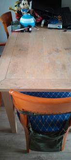 Eettafel +stoelen blad is beschadigd, Ophalen of Verzenden, Gebruikt, Rechthoekig, 50 tot 100 cm