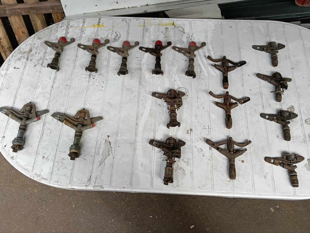 Messing beregening sproeiers, Tuin en Terras, Tuinsproeiers, Gebruikt, Sectorsproeier, Ophalen