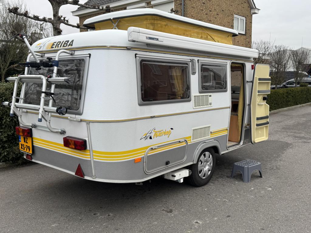 Eriba Touring 430 Thule Luifel,mover,fietsenrek, Standaardzit, Bedrijf, 4 tot 5 meter, Schokbreker