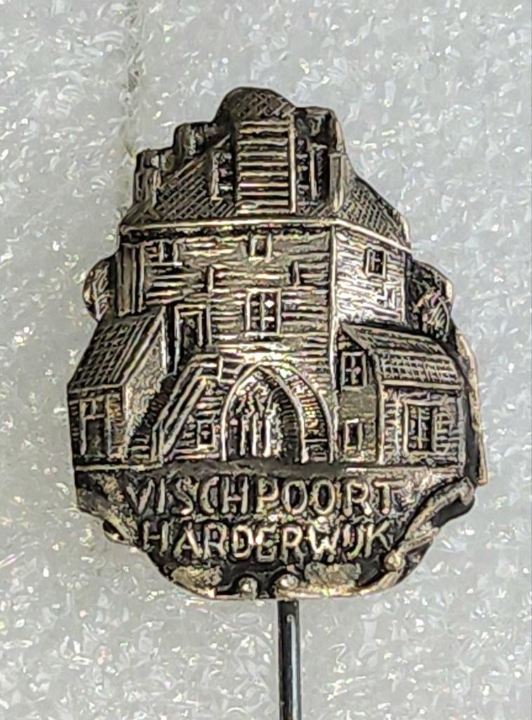 Speldje Vischpoort Harderwijk, Ophalen of Verzenden, Gebruikt, Stad of Land, Speldje of Pin