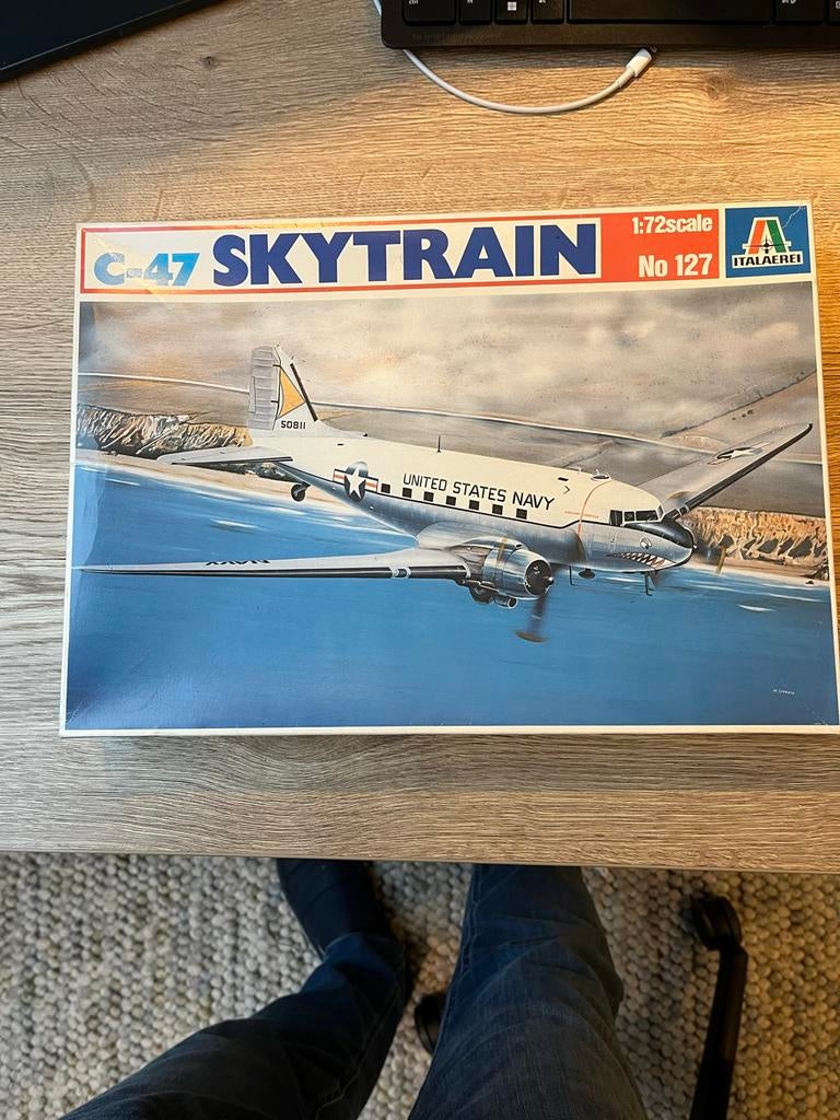 Italeri 1/72 C-47 Skytrain (DC-3 Dakota) Vintage Modelbouw, 1:72 tot 1:144, Italeri, Ophalen of Verzenden, Zo goed als nieuw