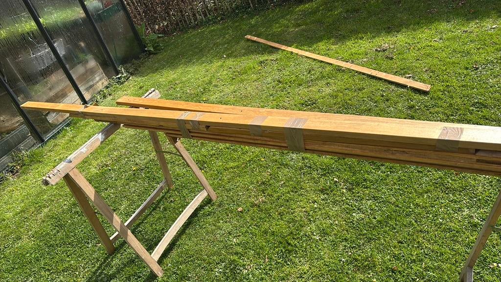 Massief eiken plint, Ophalen, Zo goed als nieuw, 250 cm of meer, Planken